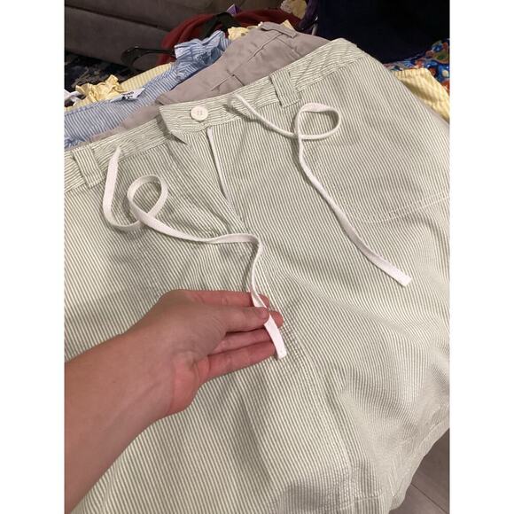 Talbots Womens Skirt Size 10 Green Seersucker Classic Preppy Cotton Summer - Picture 8 of 8